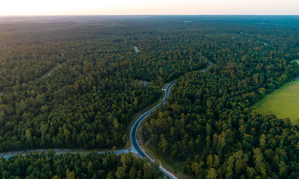 Aerial view of our Texas acreage for sale